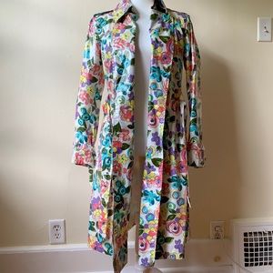Moschino Cheap and Chic Floral Trench Coat